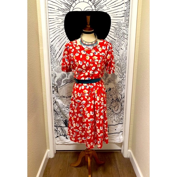 🌈 Artistic Vintage flower dress - Picture 9 of 11